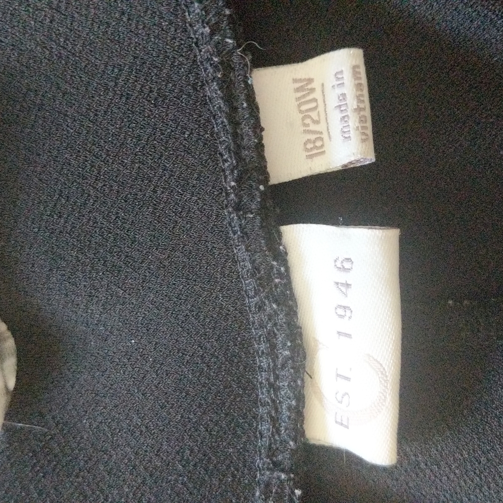 Black slacks, wide legged